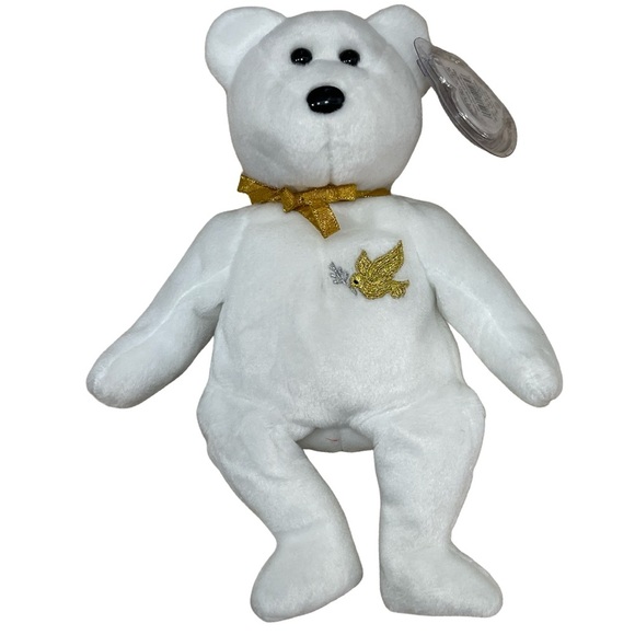 2005 TY Beanie Babies "Holy Father" The White Bear Religious 9" Plush Toy - Picture 1 of 6